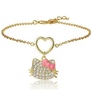 Hello Kitty Pave Crystal Charm Bracelet
